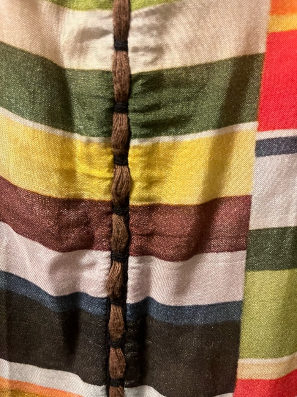 Anthropologie Conditions Apply Multi-Color Geometric Boho Blouse Plus Size 2X - Picture 5 of 8